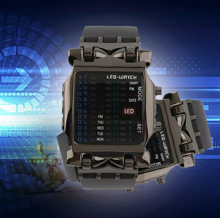 Luxury Men's Watch LED Sports Date Digital Bracelet Waterproof Quartz