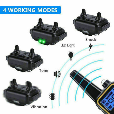 2700 FT Remote Dog Shock Training Collar Rechargeable Waterproof LCD