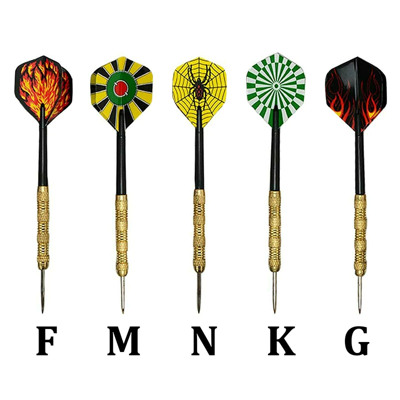 5 Sets (15Pcs) Steel Tip Professional Darts Set Darts Slim Barrel Dart