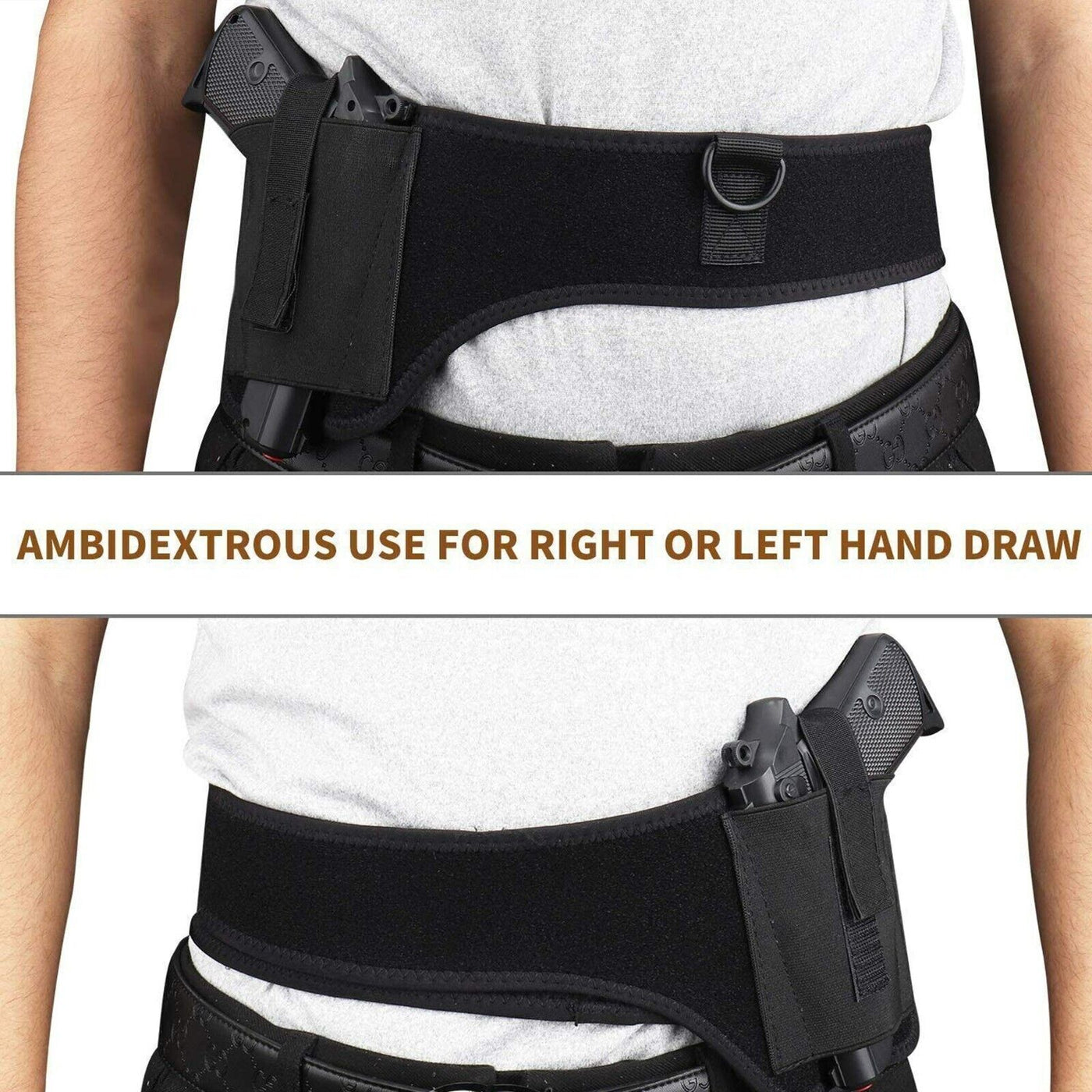 Tactical Concealed Carry Shoulder Waist Pistol Hand Gun Holder Holster for ambidextrous use and quick access.