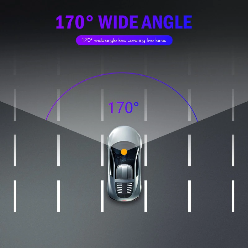 HD 1080P Car Dual Lens Dash Cam 4" DVR Recorder Front & Rear Camera