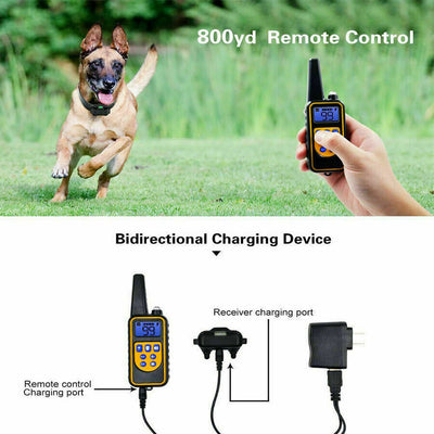 2700 FT Remote Dog Shock Training Collar Rechargeable Waterproof LCD
