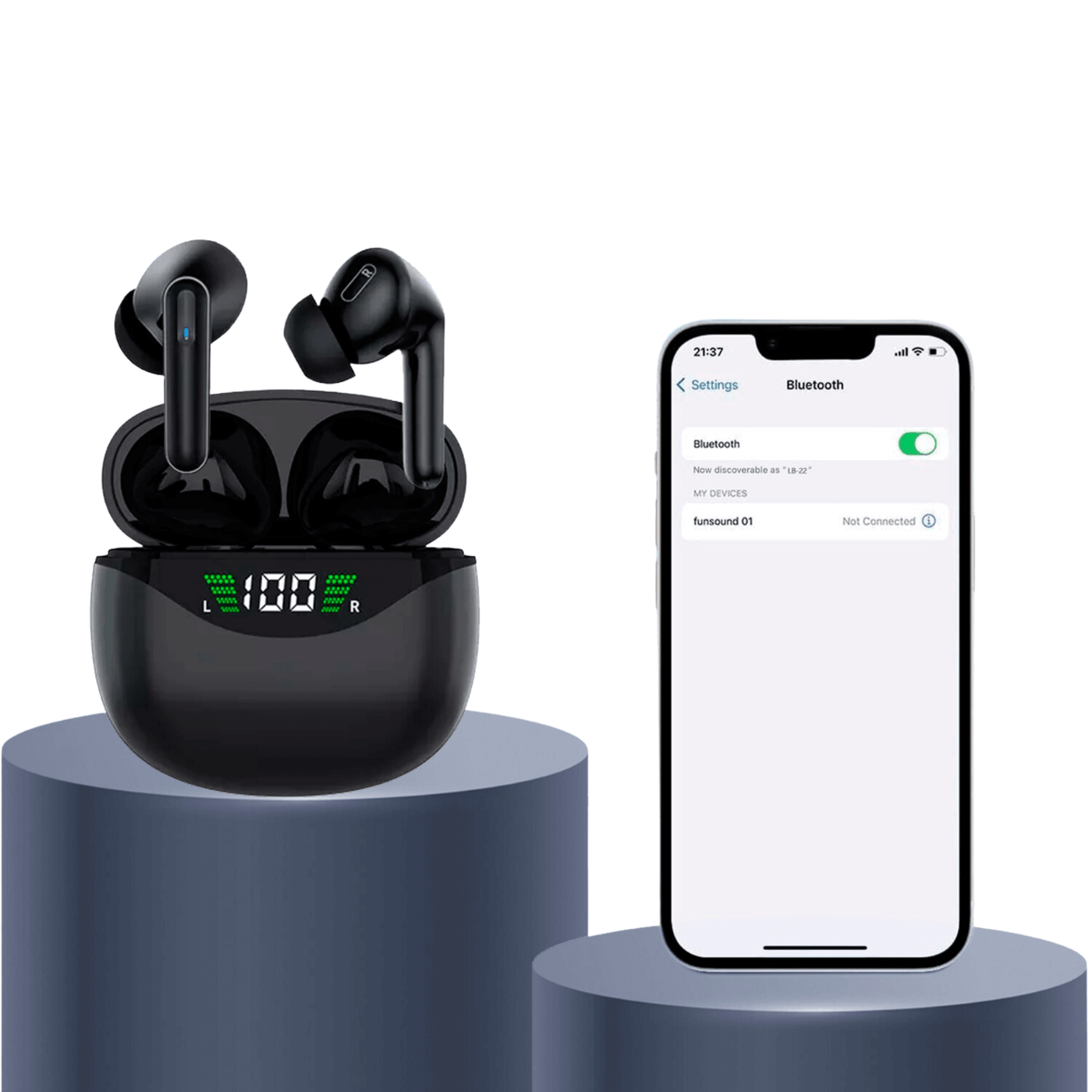 Bluetooth Earbuds Headset 5.3 Wireless Noise Cancelling TWS Trucker