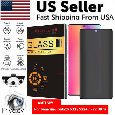 Privacy Tempered Glass Screen Protector For Samsung Galaxy S23 S22