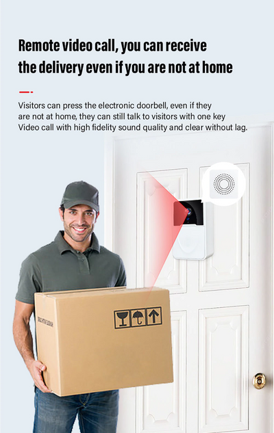 Wireless Security WiFi Smart Doorbell Intercom Video Camera Bell Chime