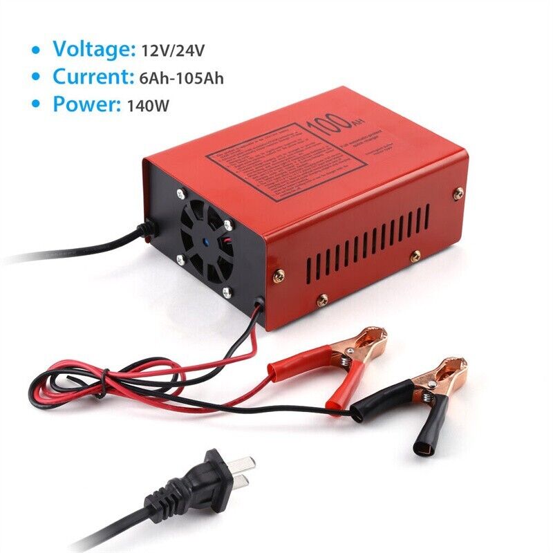 Maintenance Free Battery Charger 12V/24V 10A 140W Output For Electric