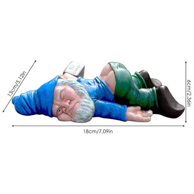 Drunk Dwarf Garden Gnome Decoration Drunken Ornament Decor Yard Patio