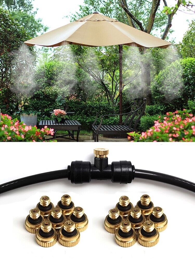 20x Brass Misting Nozzles Mister Sprinkler Outdoor Cooling System