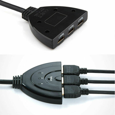 3 Port HDMI Splitter Cable 1080/4K Switch Switcher HUB Adapter for