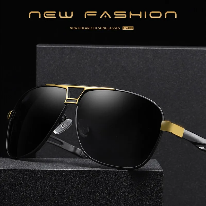 Mens Polarized Pilot Sunglasses Outdoor Driving UV400 Sun Glasses