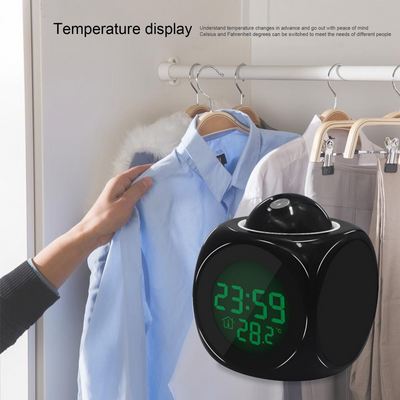 LED Projection Alarm Clock Digital LCD Display Voice Talking Weather