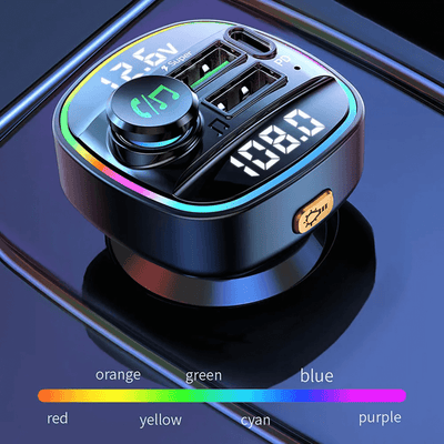 Bluetooth 5.0 Car Wireless FM Transmitter Adapter USB PD Charger AUX