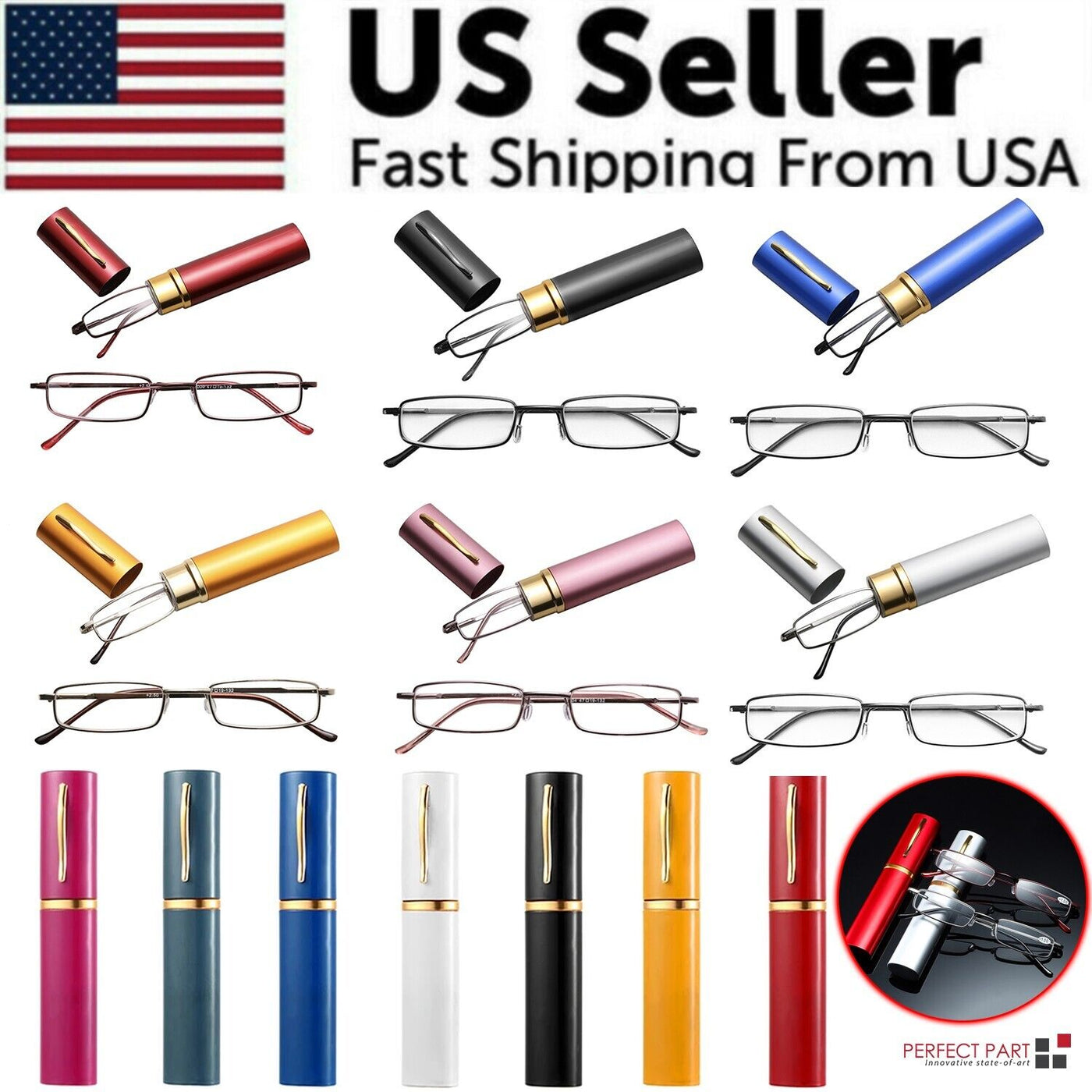 Classic HD Spring Compact Reading Glasses Readers Travel Slim Design