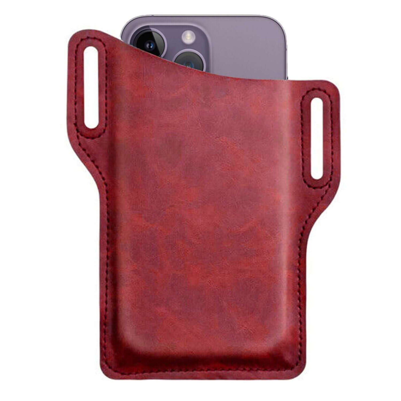 Men Cell Phone Belt Pack Bag Loop Waist Holster Pouch Case Leather