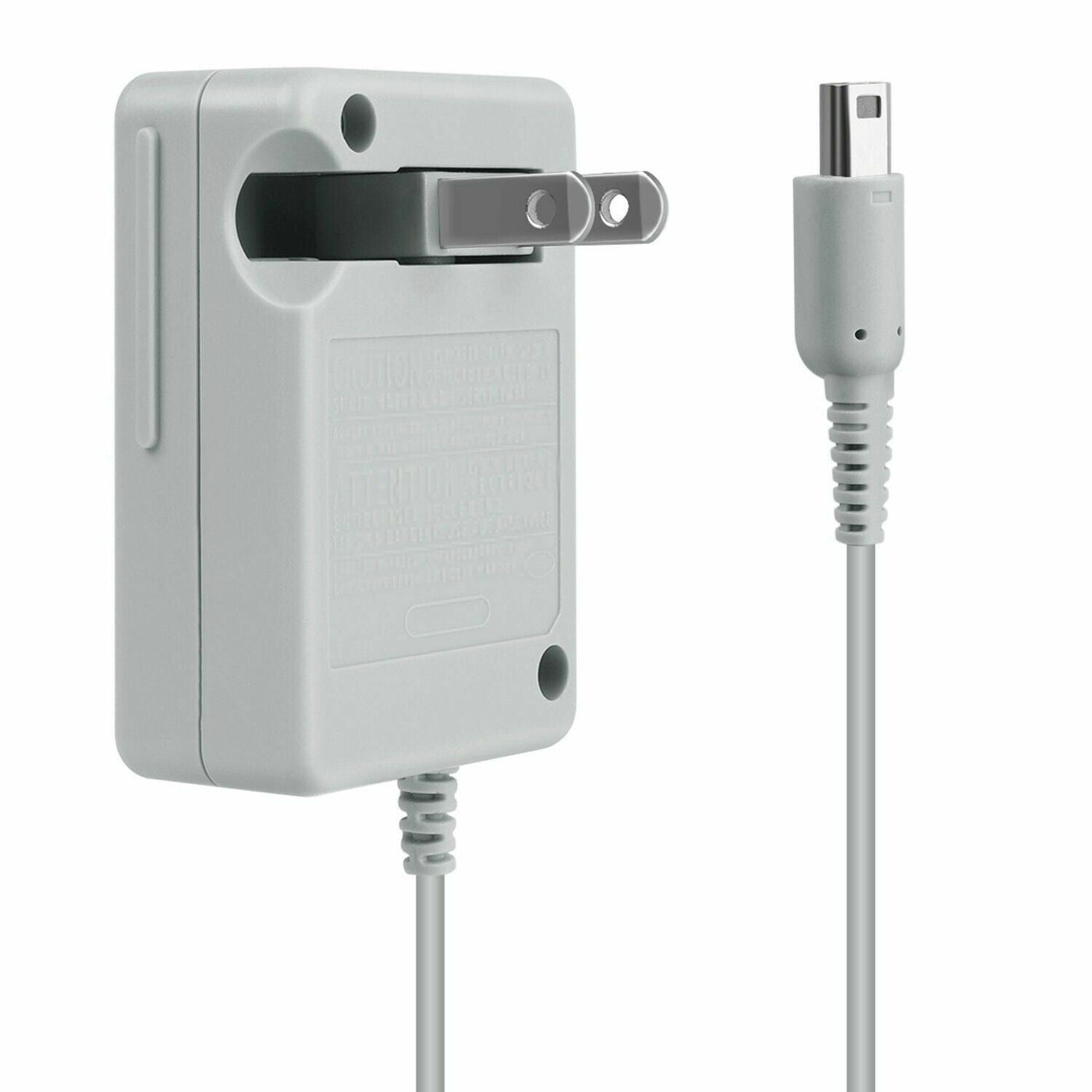 New AC Adapter Home Wall Charger Cable for Nintendo DSi/ 2DS/ 3DS/ DSi with USB connector and plug.
