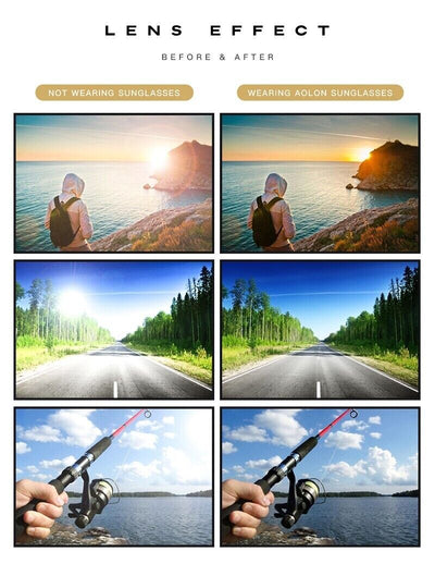 Mens Polarized Pilot Sunglasses Outdoor Driving UV400 Sun Glasses