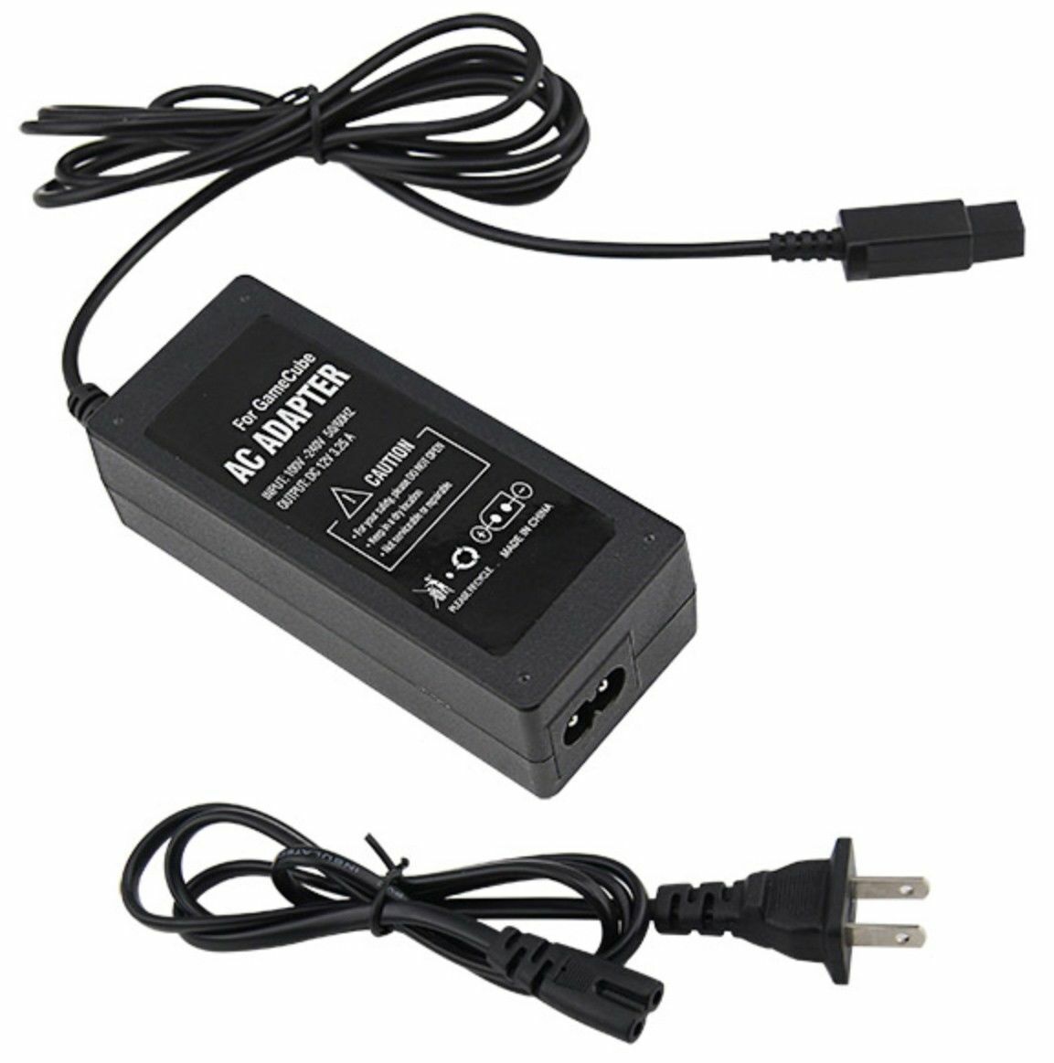 AC Adapter Power Supply & Audio Video A/V Cable for Nintendo GameCube