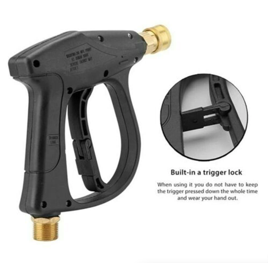 1/4" High Pressure Washer Gun 4000 PSI Car Wash Foam Spray Short Wand