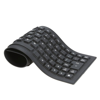 Waterproof Silicone Keyboard Foldable Flexible USB Dustproof DirtProof