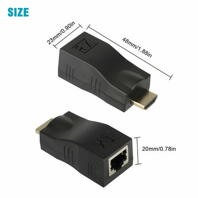 4K 1080P HDMI Extender to RJ45 Over Cat 5e/6 Network LAN Ethernet