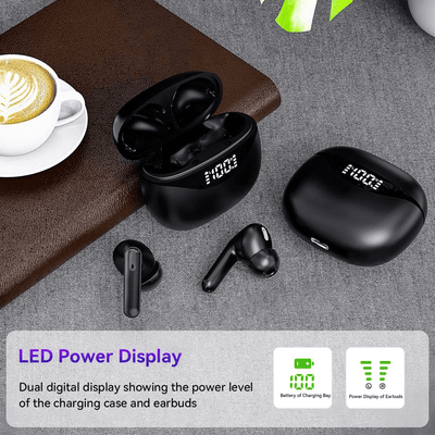 Bluetooth Earbuds Headset 5.3 Wireless Noise Cancelling TWS Trucker