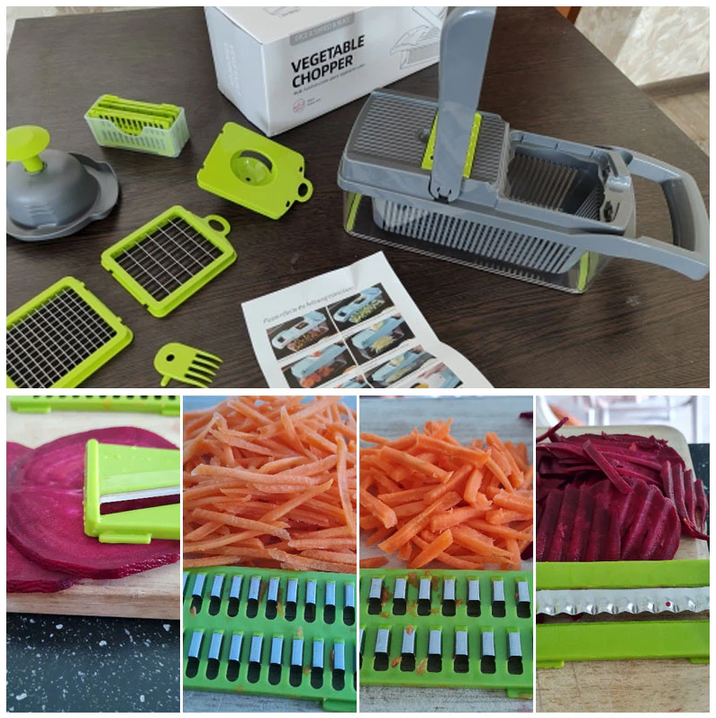 15-In-1 Vegetable Fruit Chopper Cutter Food Onion Veggie Dicer Slicer