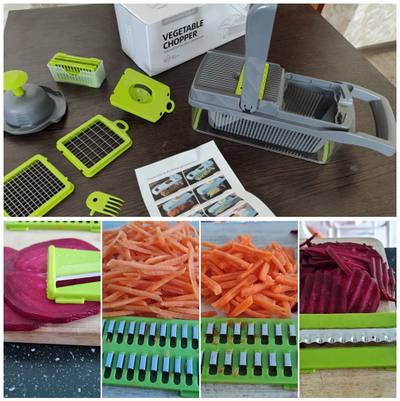 15-In-1 Vegetable Fruit Chopper Cutter Food Onion Veggie Dicer Slicer
