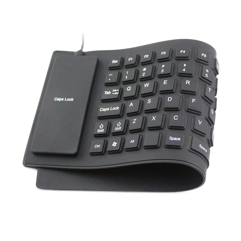 Waterproof Silicone Keyboard Foldable Flexible USB Dustproof DirtProof