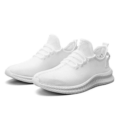 Running Shoes Sneakers Casual Men's Outdoor Athletic Jogging Sports in white color for comfortable wear.