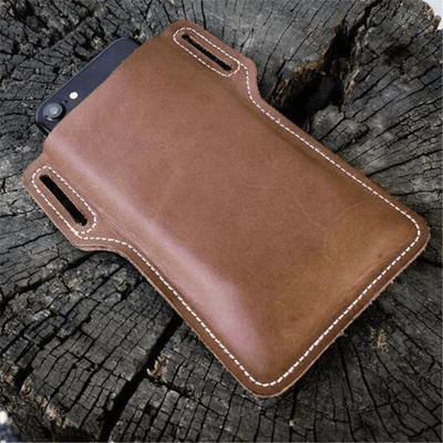 Men Cell Phone Belt Pack Bag Loop Waist Holster Pouch Case Leather