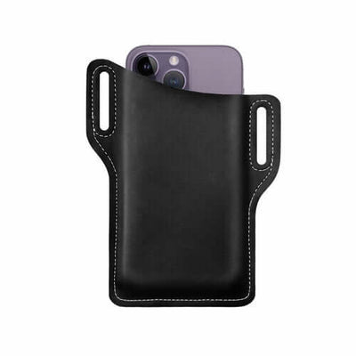 Men Cell Phone Belt Pack Bag Loop Waist Holster Pouch Case Leather