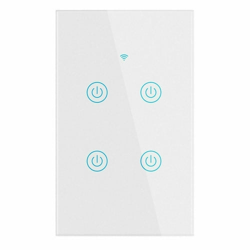 1/2/3/4 Gang WiFi Smart Wall Touch Light Switch Glass Panel For