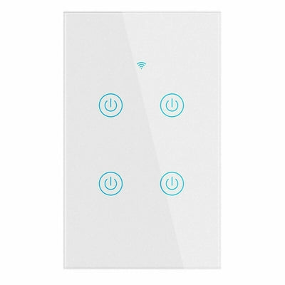1/2/3/4 Gang WiFi Smart Wall Touch Light Switch Glass Panel For