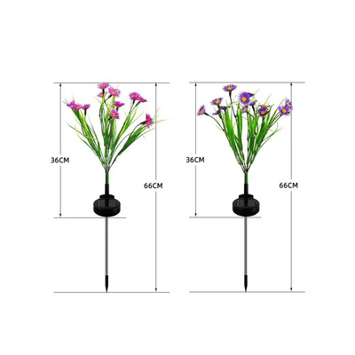 Solar Garden Lights LED Flower Stake Lamp Outdoor Yard Waterproof