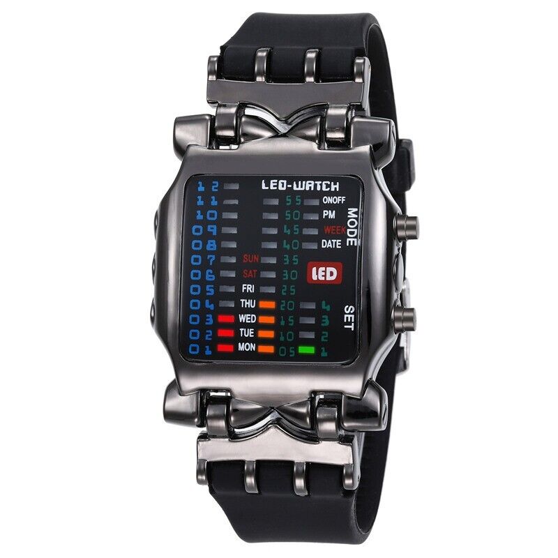 Luxury Men's Watch LED Sports Date Digital Bracelet Waterproof Quartz