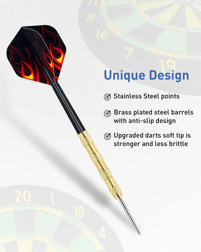 5 Sets (15Pcs) Steel Tip Professional Darts Set Darts Slim Barrel Dart