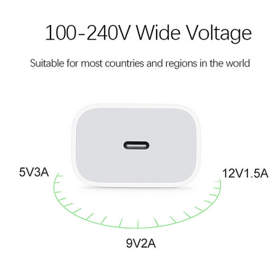 2024 20W USB-C Fast Charger PD Adapter Cable For iPhone 14/13/12/11 XR