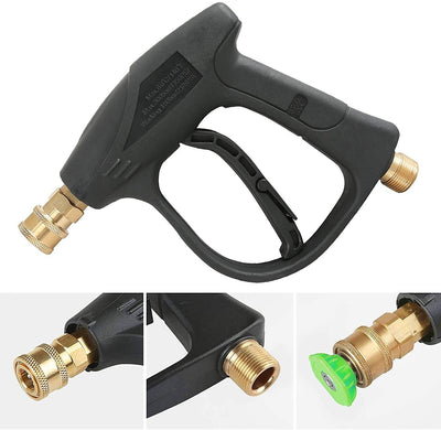 1/4" High Pressure Washer Gun 4000 PSI Car Wash Foam Spray Short Wand