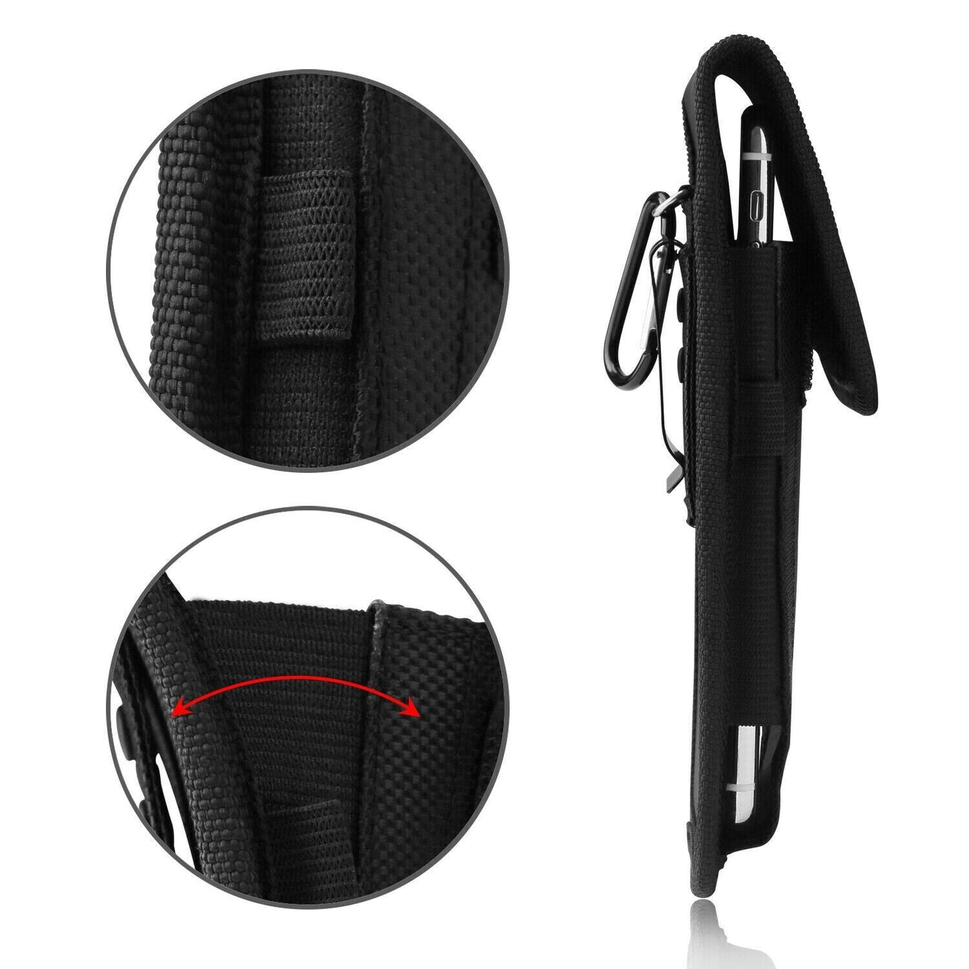 Vertical Cell Phone Holster Pouch Wallet Case With Belt Clip For