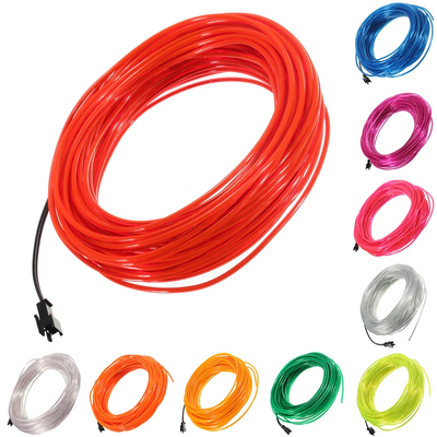 Neon LED Light Glow EL Wire String Strip Rope Tube Decor Car Party +