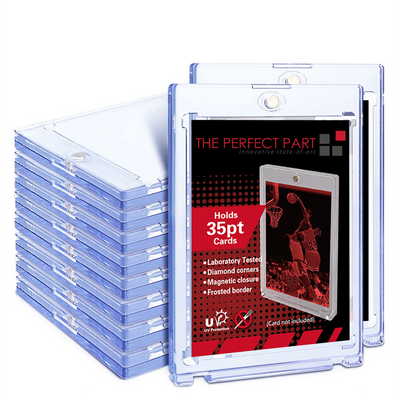 30 Pack Magnetic Trading Sports Card Holders 35pt One-Touch Hard UV
