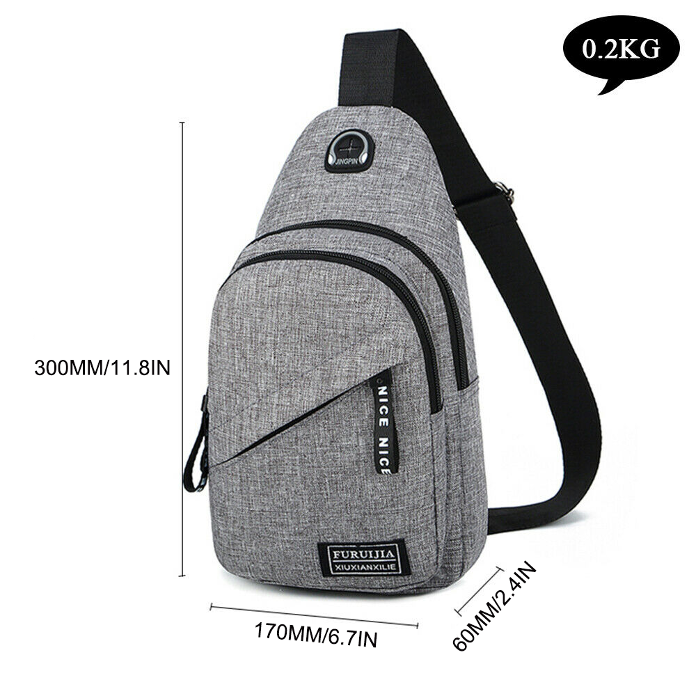 Men Women Sling Bag Chest Fanny Packs Cross Body Travel Sports