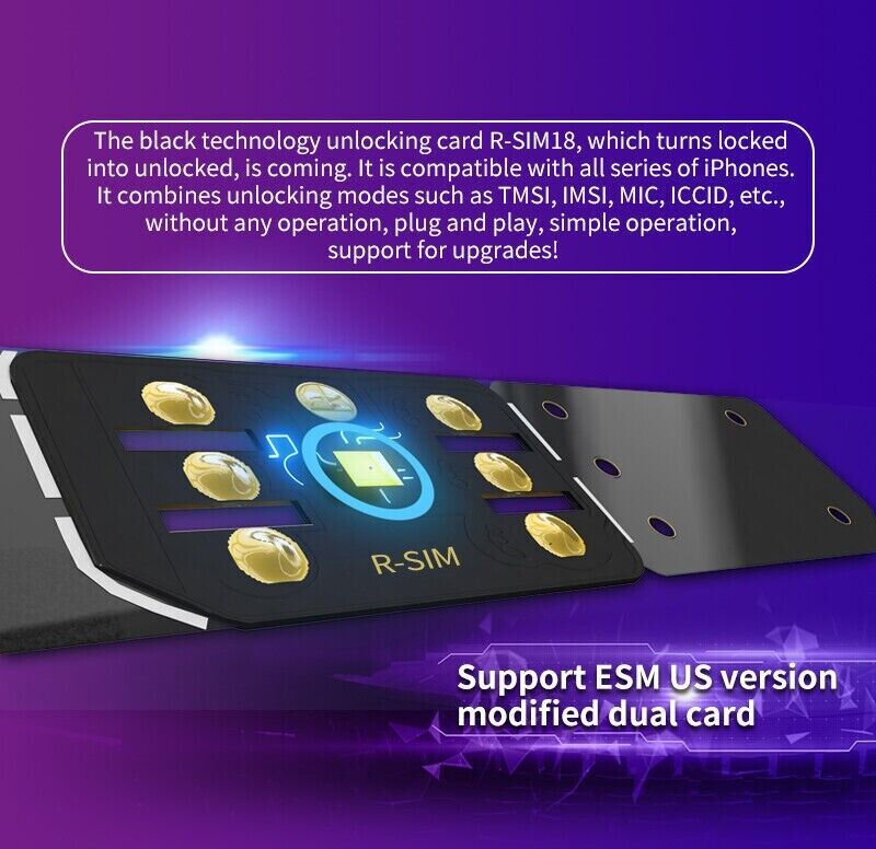 R-SIM18 RSIM 18 Nano Unlock Card For iPhone 14 Plus 13 12 11 Pro Max X