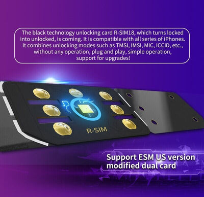 R-SIM18 RSIM 18 Nano Unlock Card For iPhone 14 Plus 13 12 11 Pro Max X