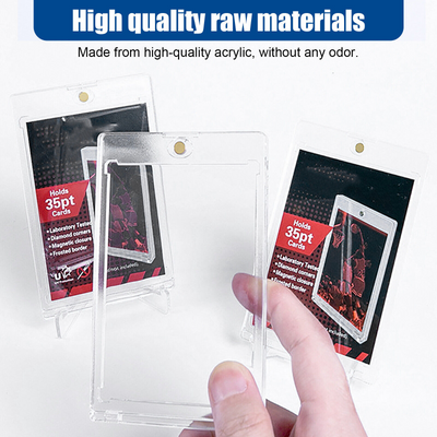 30 Pack Magnetic Trading Sports Card Holders 35pt One-Touch Hard UV