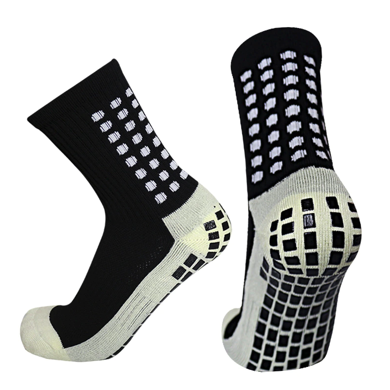 3 Pair Sport Socks Anti Slip W/ Grip Soccer Men Football Basketball