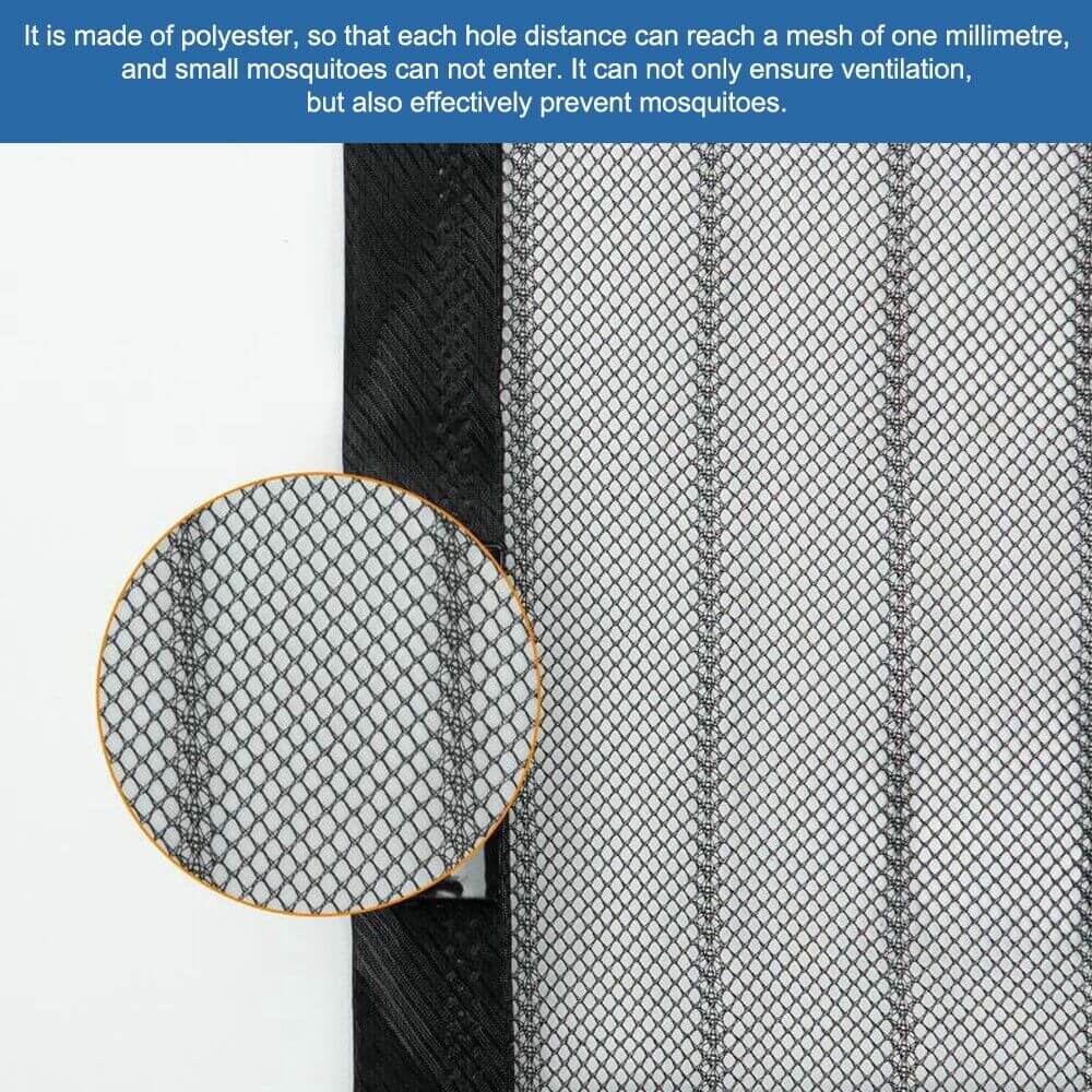 Magnetic Screen Door Mesh Curtain Durable Heavy Duty Mosquito Net Bug with tight mesh to prevent mosquitoes.