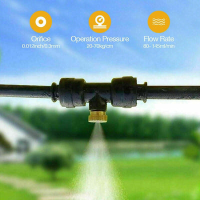 20x Brass Misting Nozzles Mister Sprinkler Outdoor Cooling System
