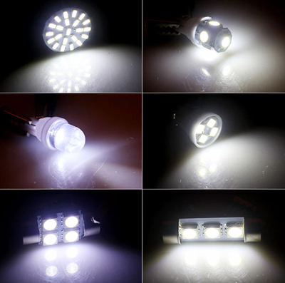 28pcs Car Interior White Combo LED Map Dome Door Trunk License Plate