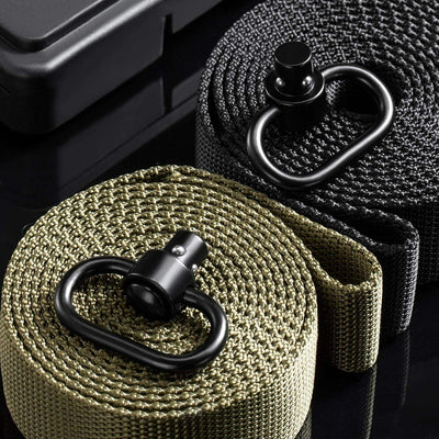 2PCS Heavy Duty Flush Push Button Quick Detach 1.25" Rifle QD Sling